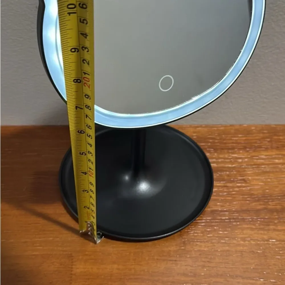 LED Cat Ear Vanity Mirror - Black Battery operated.